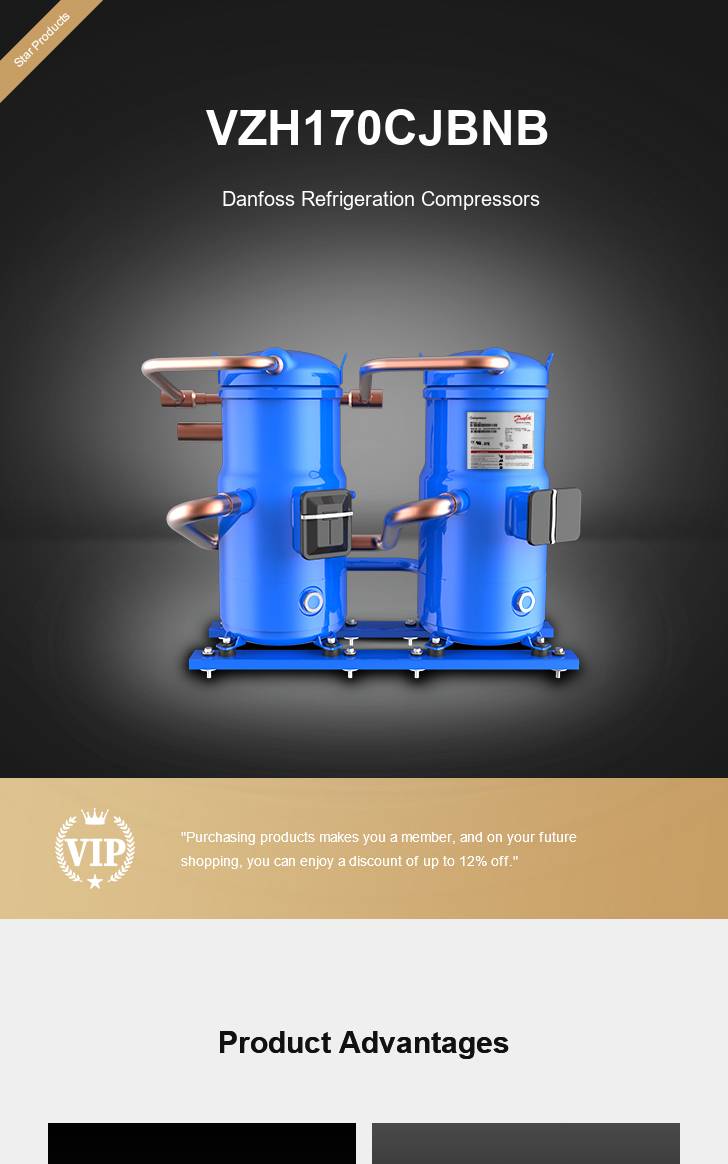 Danfoss Compressor VZH170CJBNB, technical parameters pdf, structure diagram